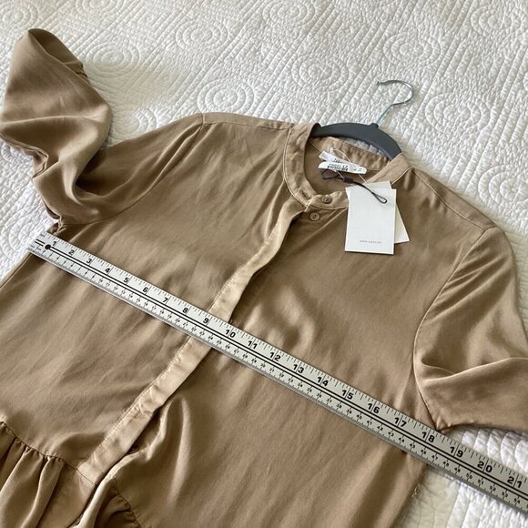 NWT Jake*s Casual Shirt Dress Camel size M - Picture 10 of 15